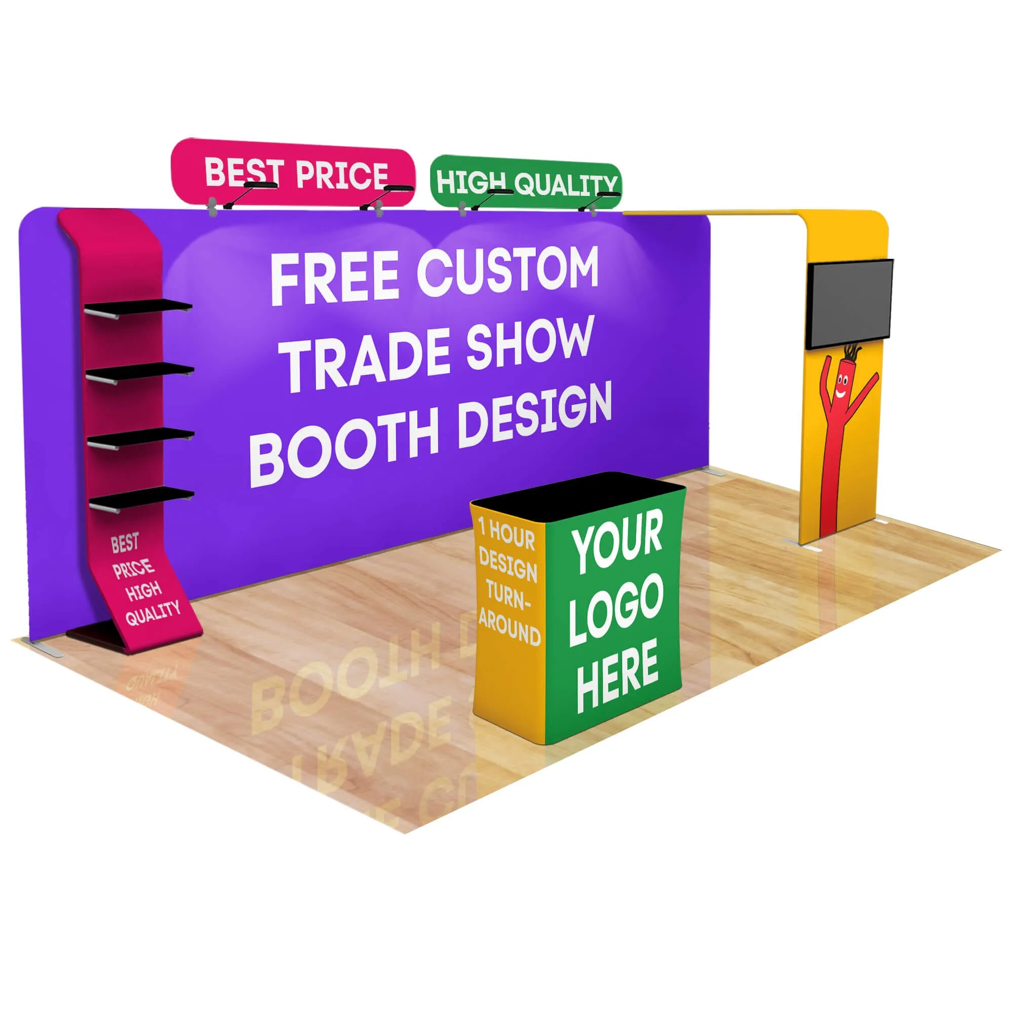 20ft Fastzip™ Custom Trade Show Booth Builder