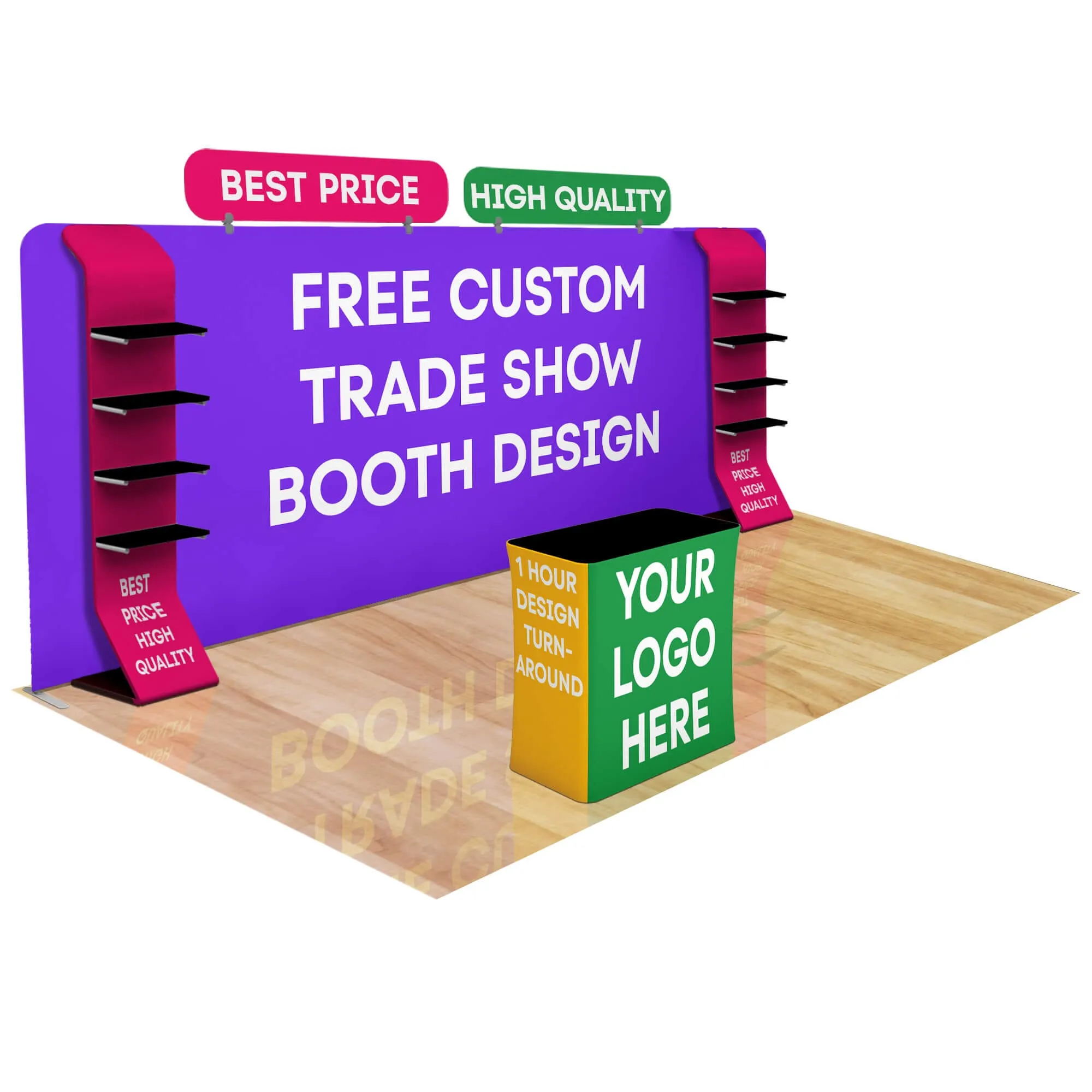 20ft Fastzip™ Custom Trade Show Booth Builder