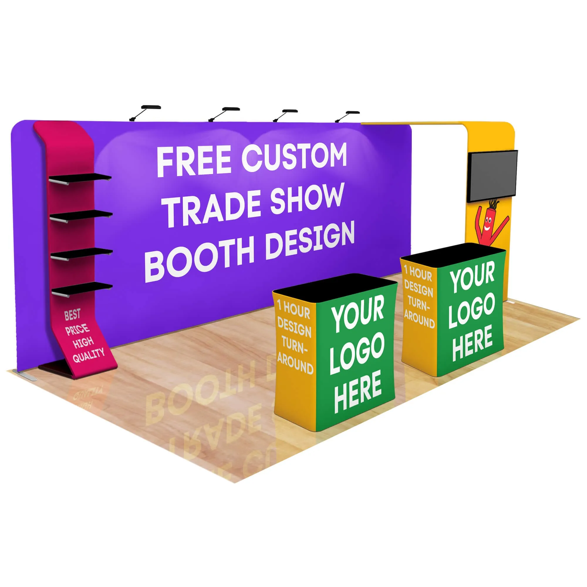 20ft Fastzip™ Custom Trade Show Booth Builder