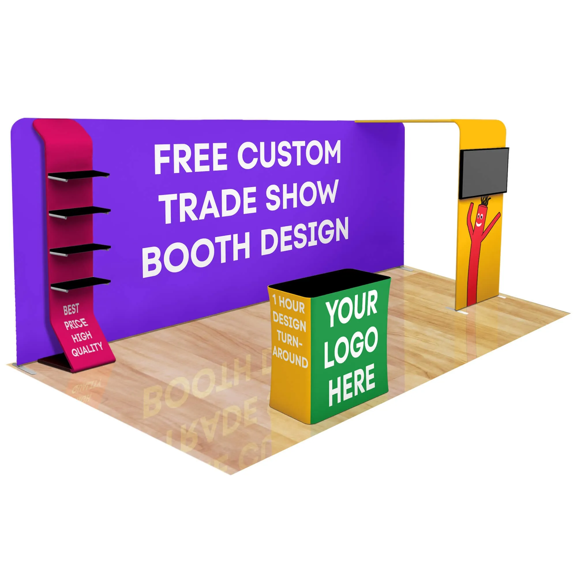 20ft Fastzip™ Custom Trade Show Booth Builder