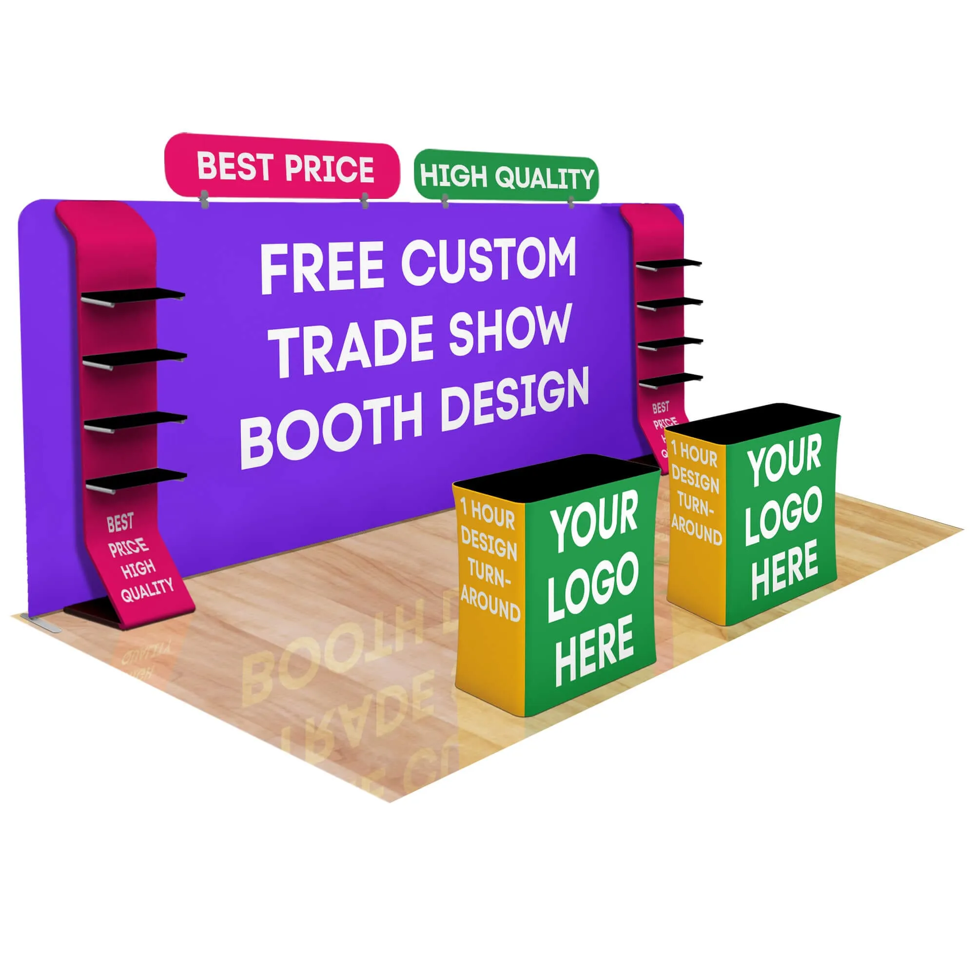 20ft Fastzip™ Custom Trade Show Booth Builder