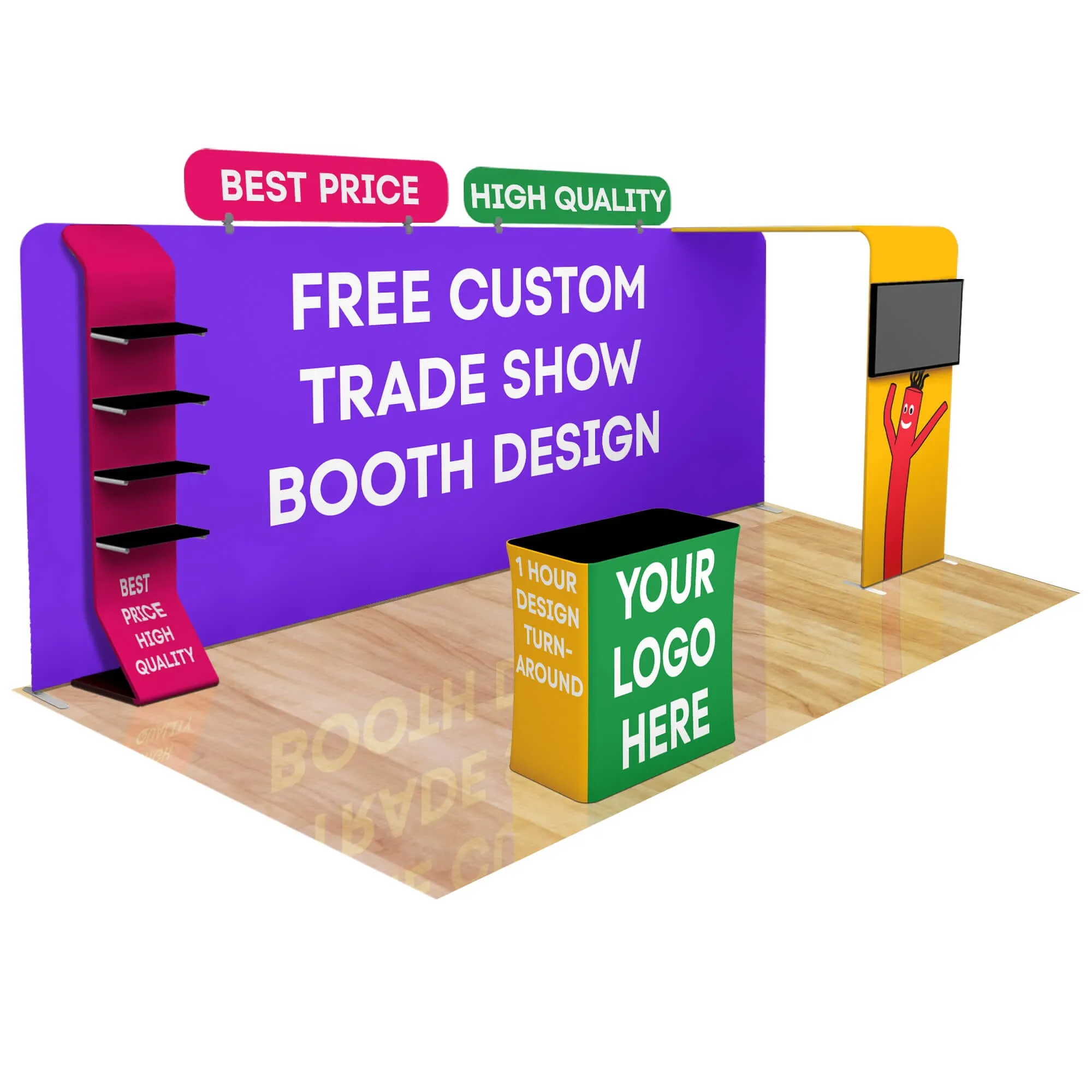 20ft Fastzip™ Custom Trade Show Booth Builder