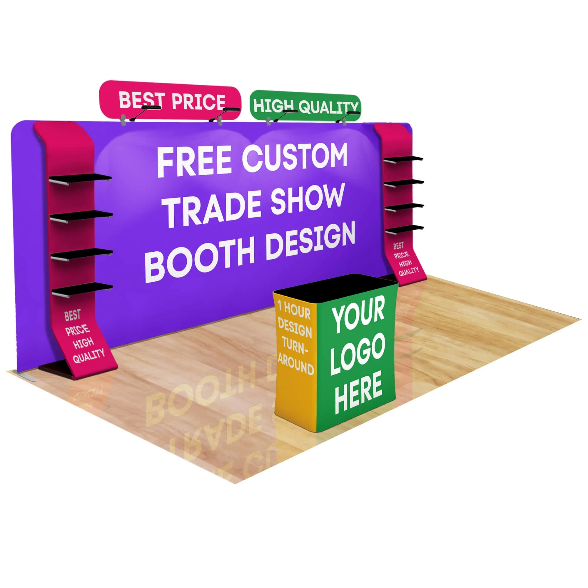 20ft Fastzip™ Custom Trade Show Booth Builder