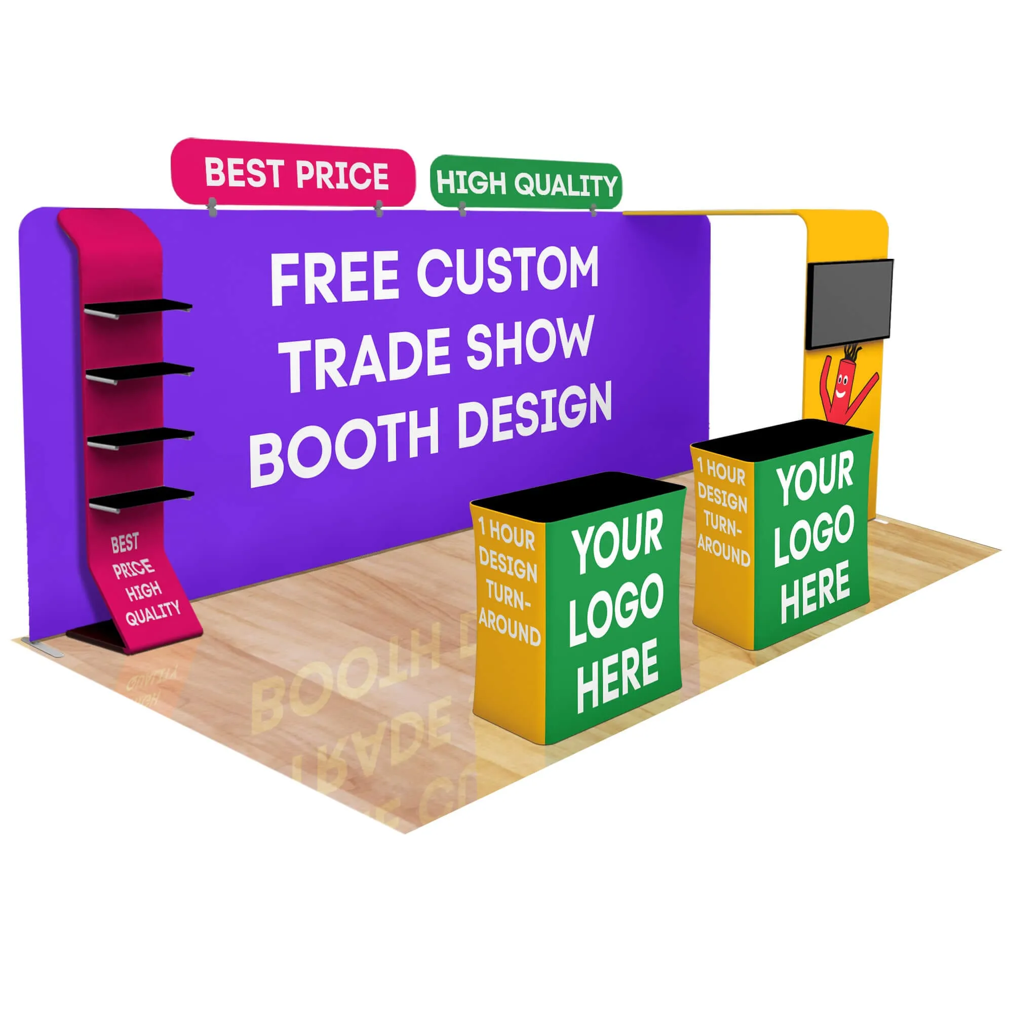 20ft Fastzip™ Custom Trade Show Booth Builder