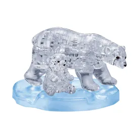 3D Crystal Puzzle - Polar Bear and Baby: 40 Pcs