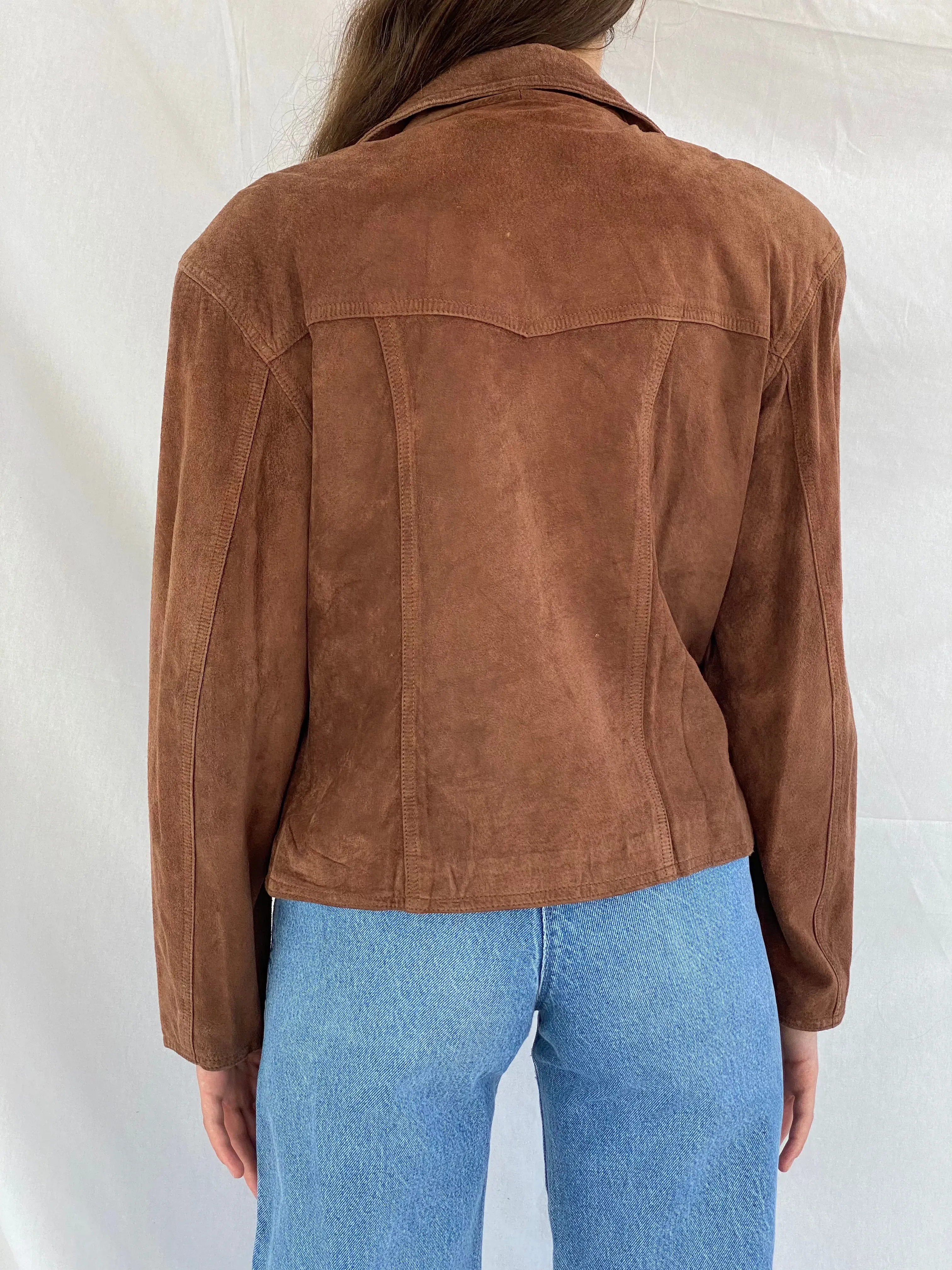 90s Vintage Harold’s Genuine Suede Leather Jacket