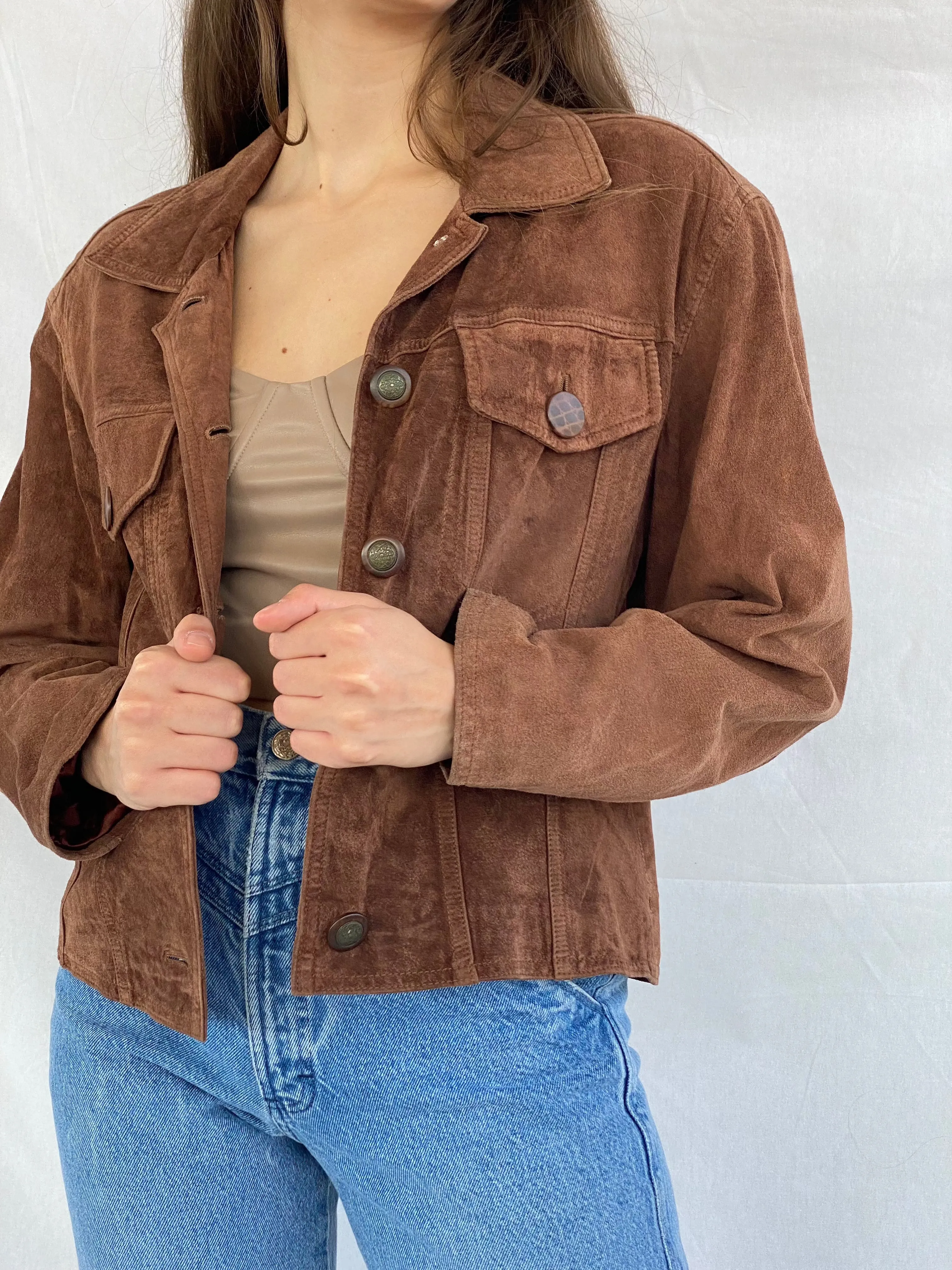 90s Vintage Harold’s Genuine Suede Leather Jacket