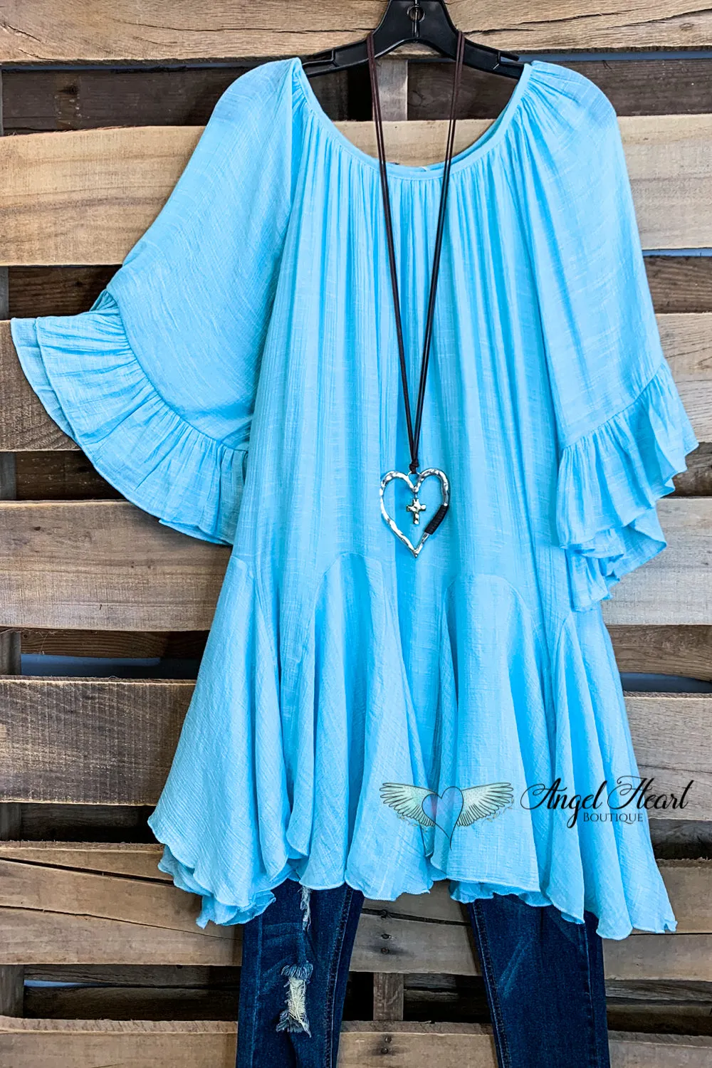 AHB EXCLUSIVE: The It Girl Oversized Loose Fitting Tunic - Aqua