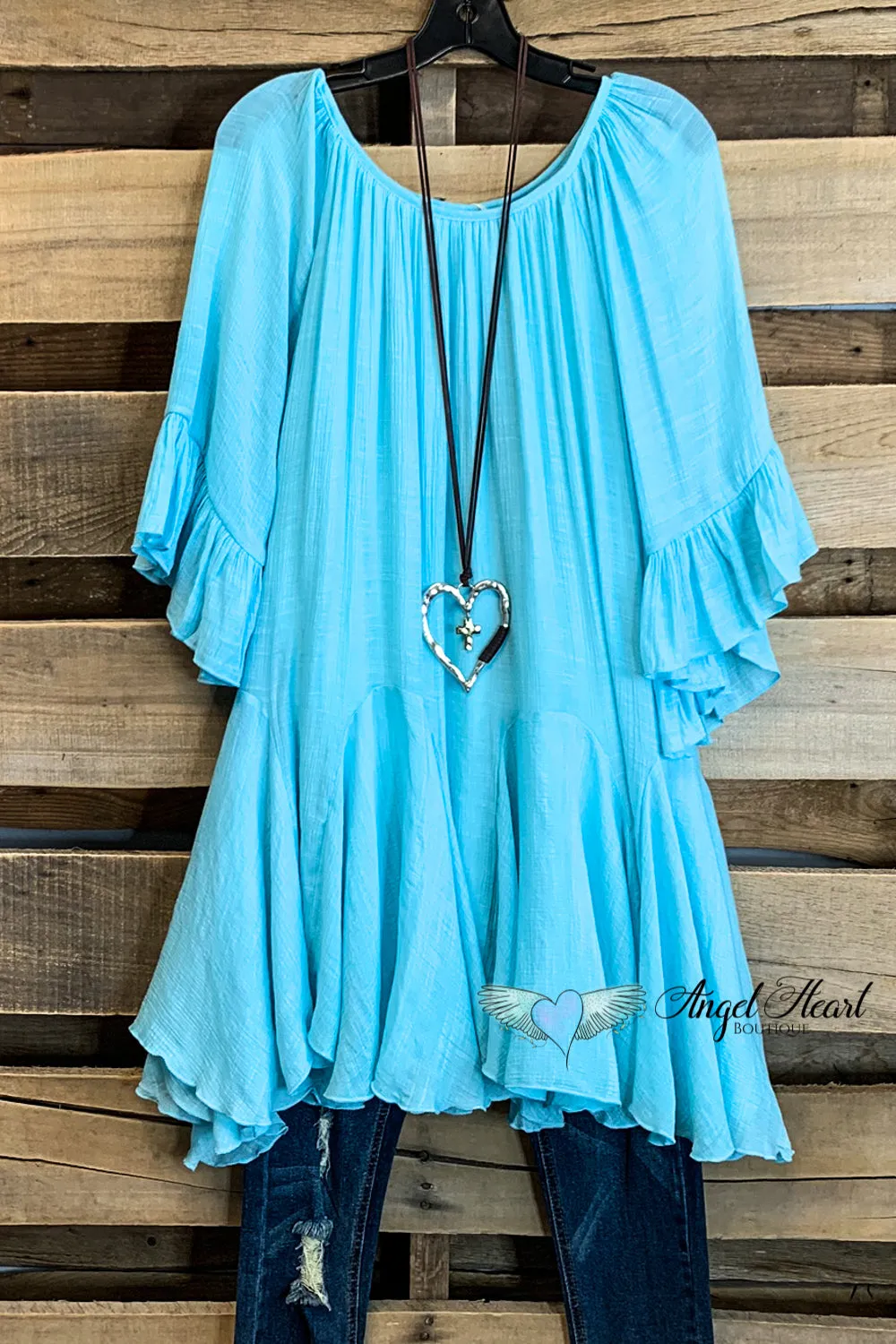 AHB EXCLUSIVE: The It Girl Oversized Loose Fitting Tunic - Aqua