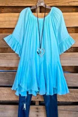 AHB EXCLUSIVE: The It Girl Oversized Loose Fitting Tunic - Aqua