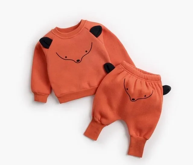 Animal Printed 2-Piece Sweatshirt Set