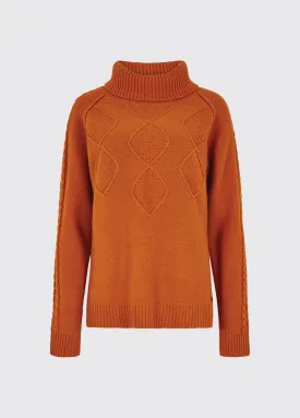 Belleek Chunky Roll Neck Sweater - Cayenne