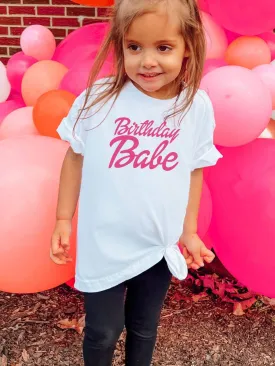 Birthday Babe Girls' Cotton Barbie Style Birthday T-Shirt - 3 Colors