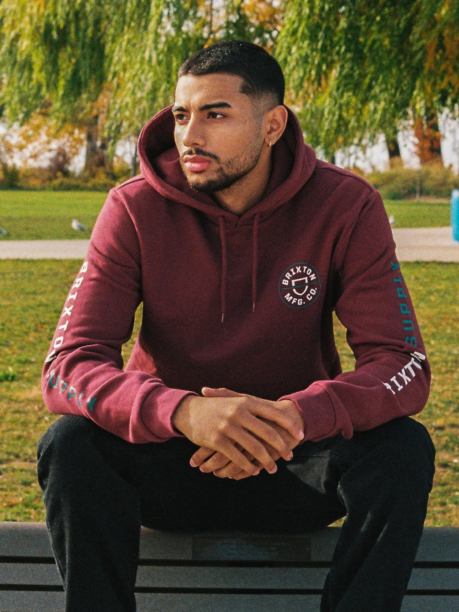 BRIXTON CREST PULLOVER HOODIE - CLEARANCE