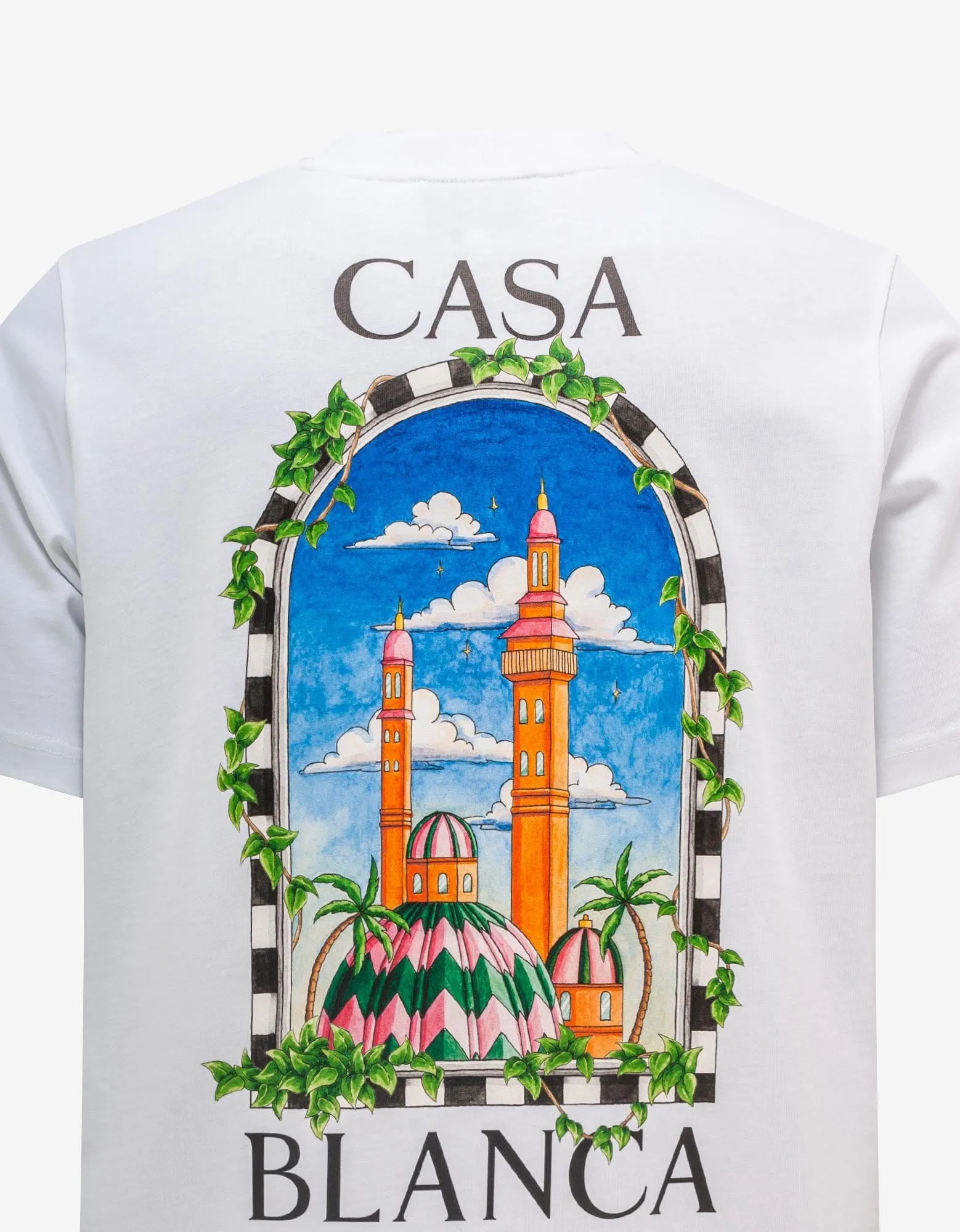 Casablanca White Vue De Damas Print T-Shirt