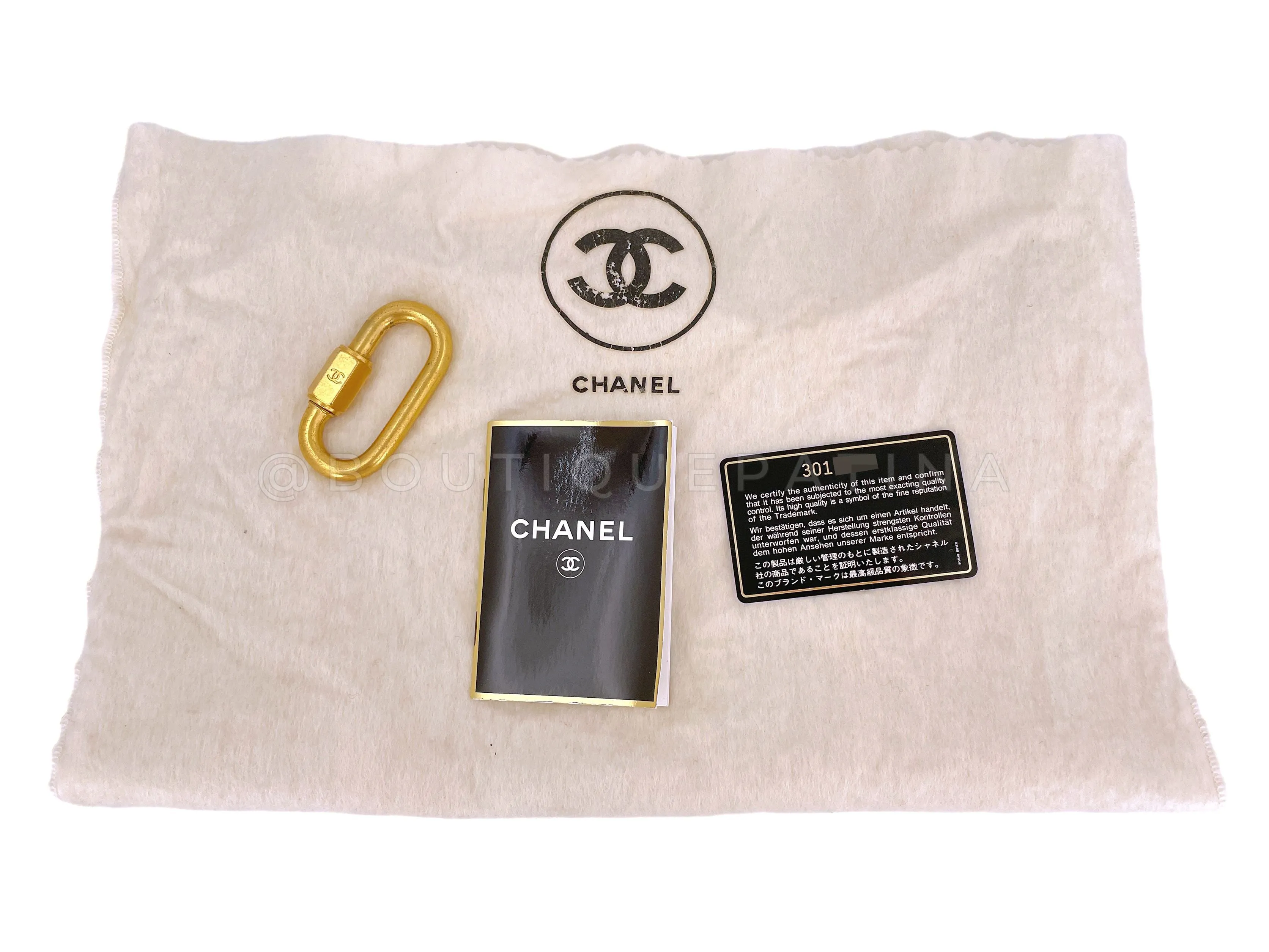 Chanel 1994 Vintage Parent Child Bag Kelly Flap Set Black 24k GHW