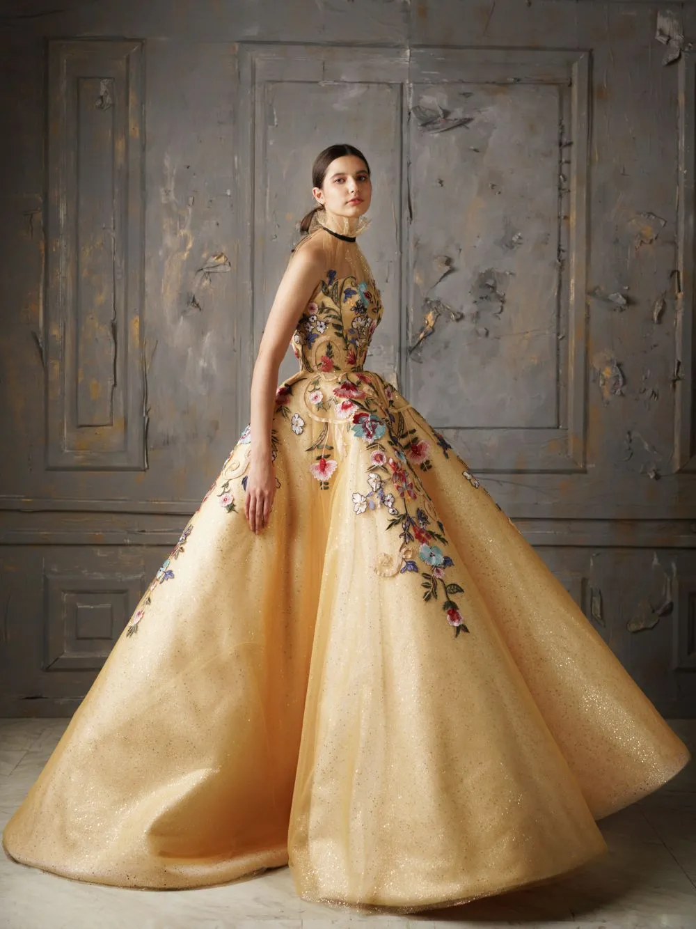 Embroidered Ball Gown