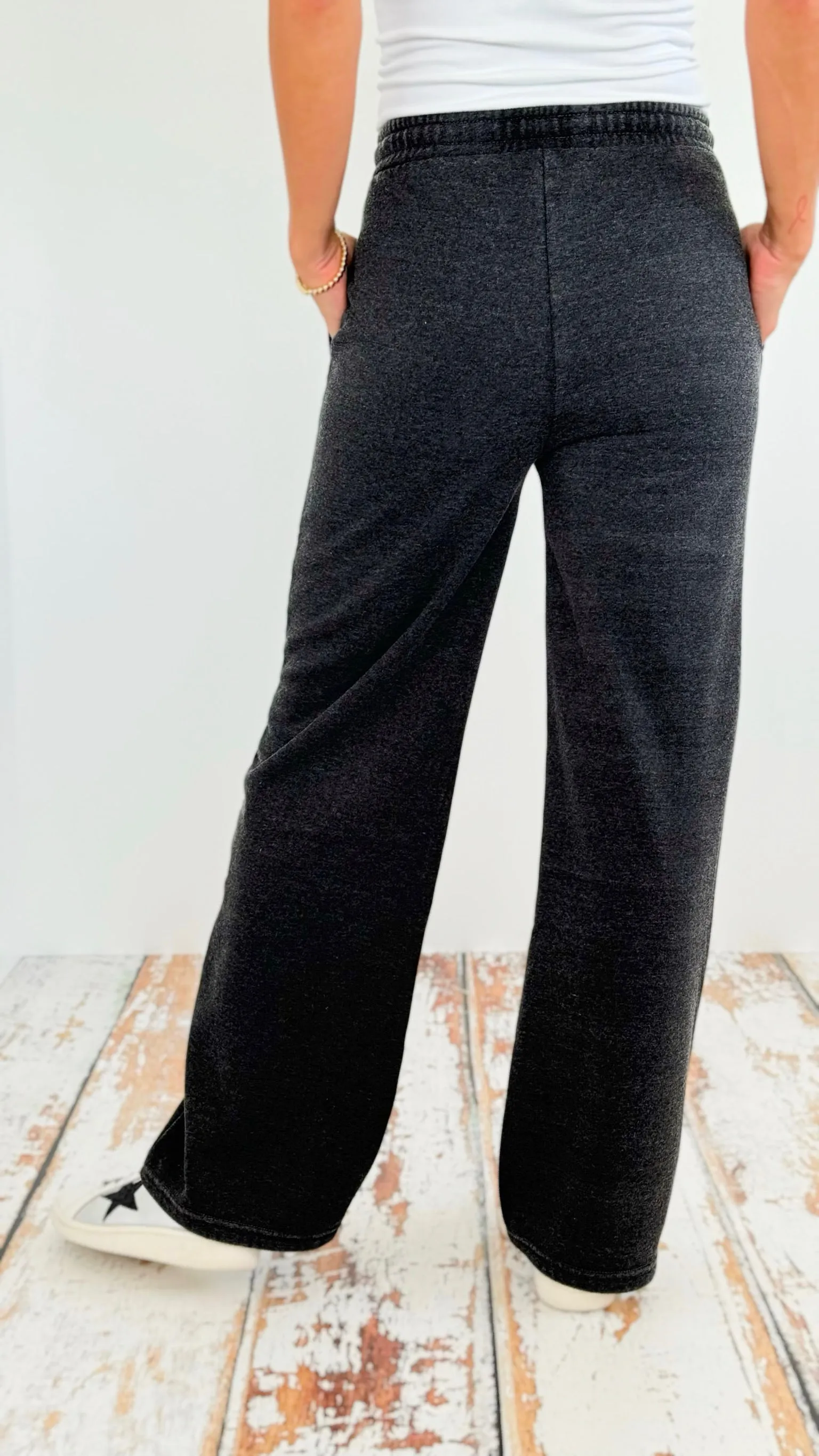 Fleece Drawstring Straight Jogger