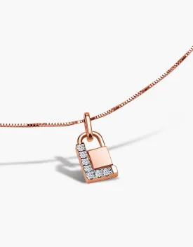 LVC Cheri Petit Lock Diamond Pendant