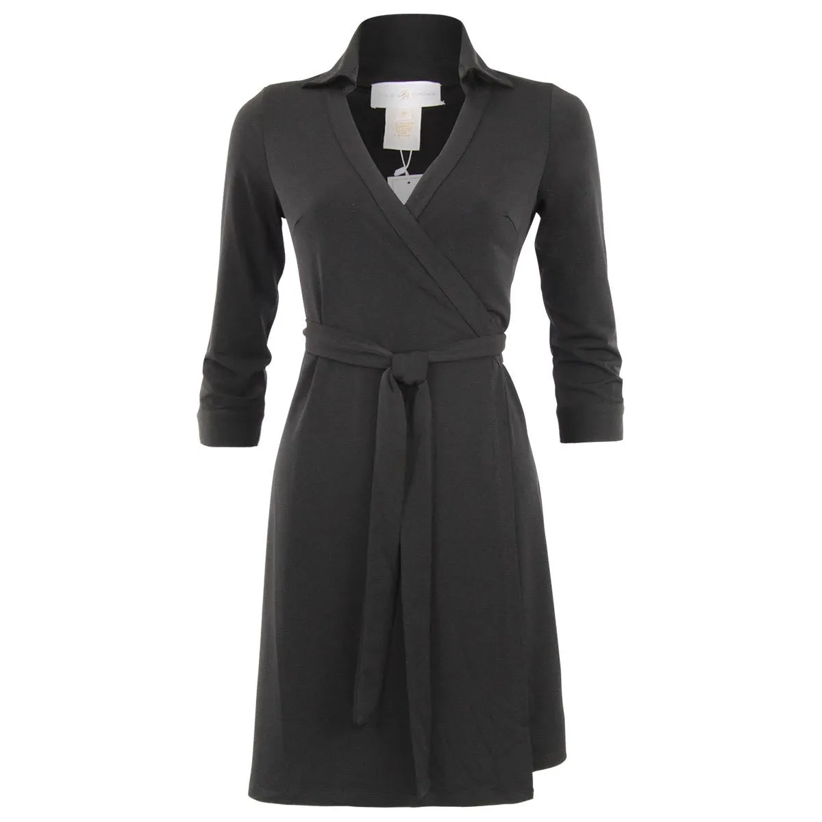 Milo Wrap Dress in Black Jersey