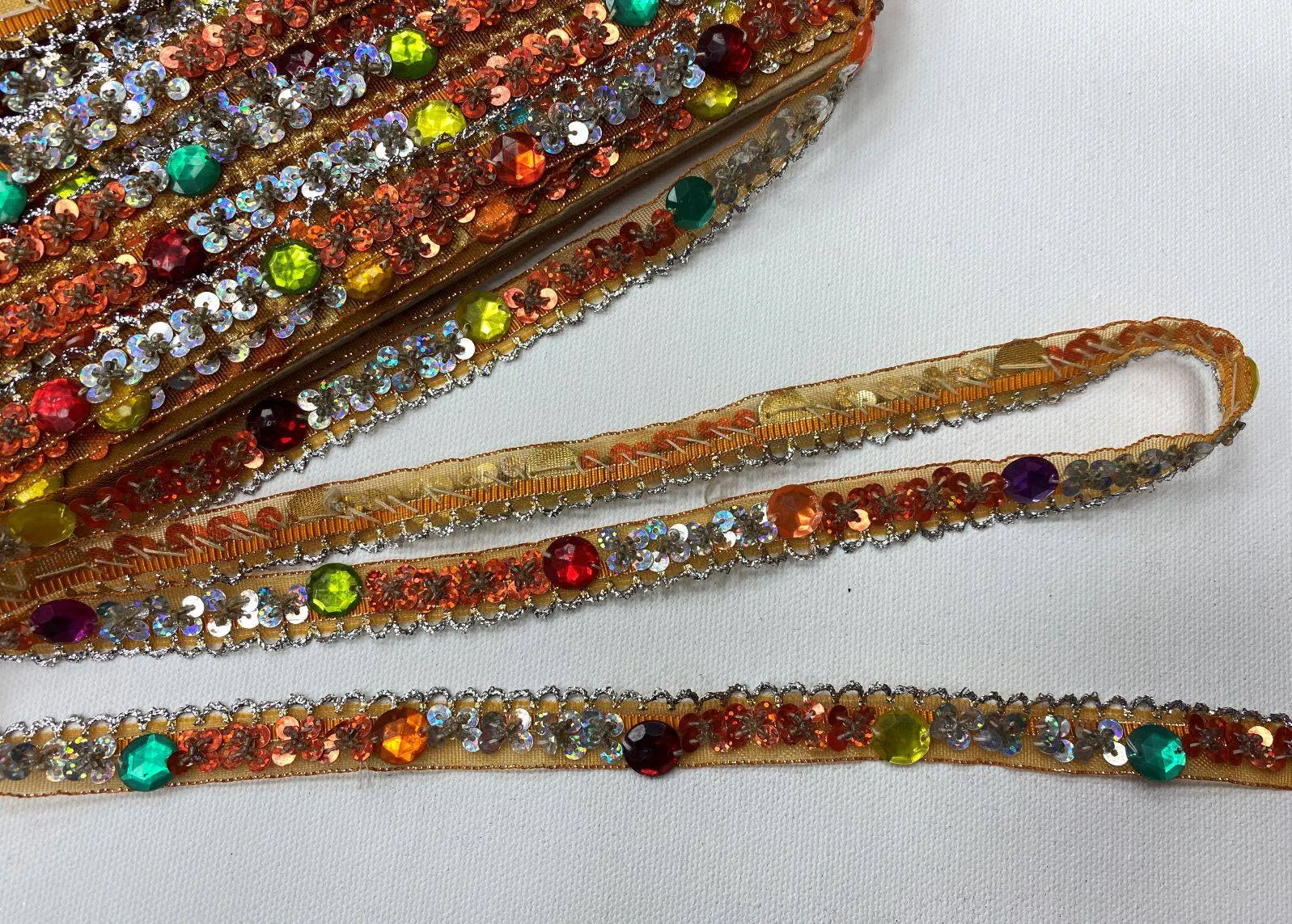 Organza Ribbon - Sequins & Gemstones