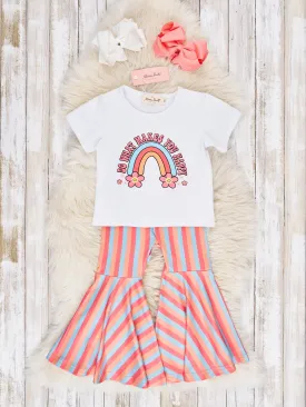 "Happy" Rainbow Bell Bottom Outfit