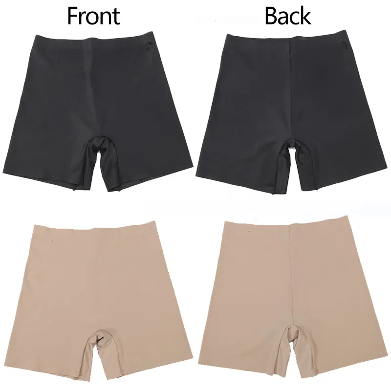 Women's Safety Slip Shorts Under Skirt Seamless Anti Chafing Boxer High Waist Boyshorts Anti-emptied Panties Yoga Short Pants